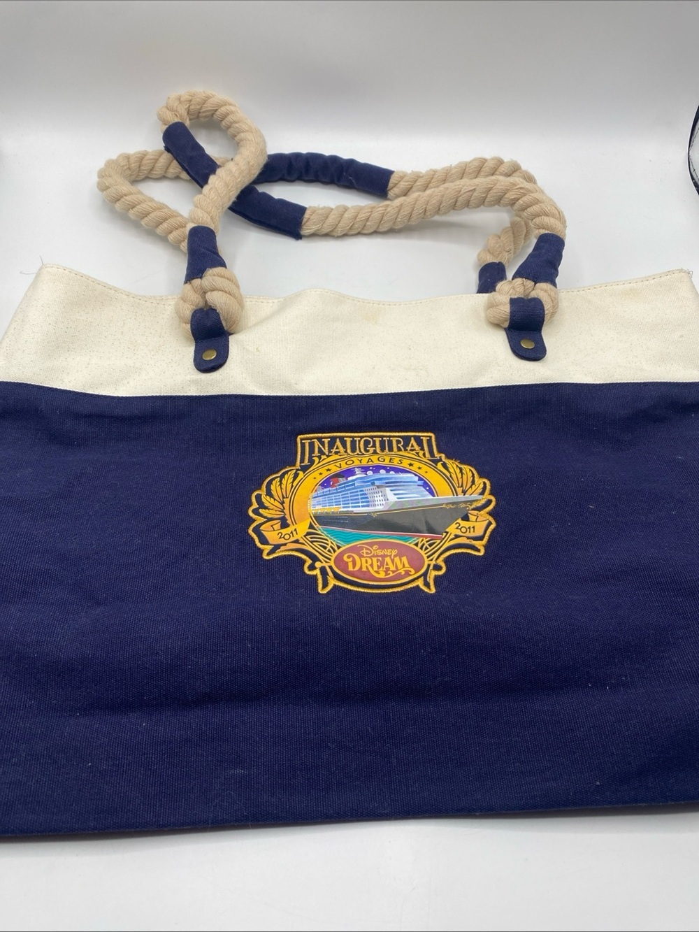 Disney Cruise Line Dream Inaugural Voyage Sailing 2011 Tote Bag Beach Bag Large